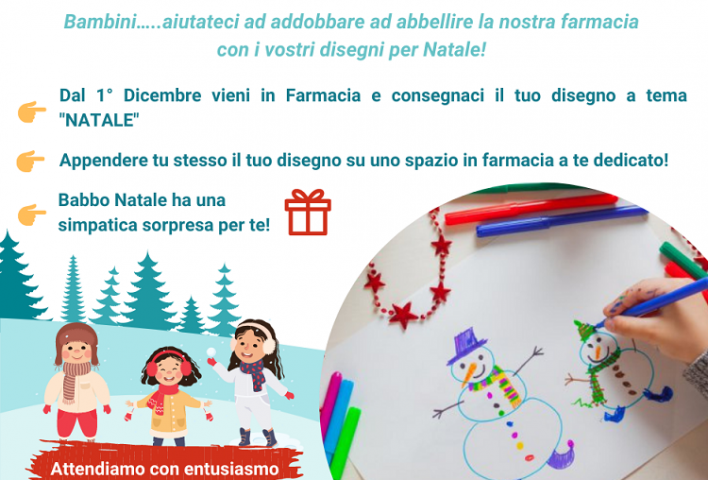 DISEGNI-BAMBINI in farmacia lariana