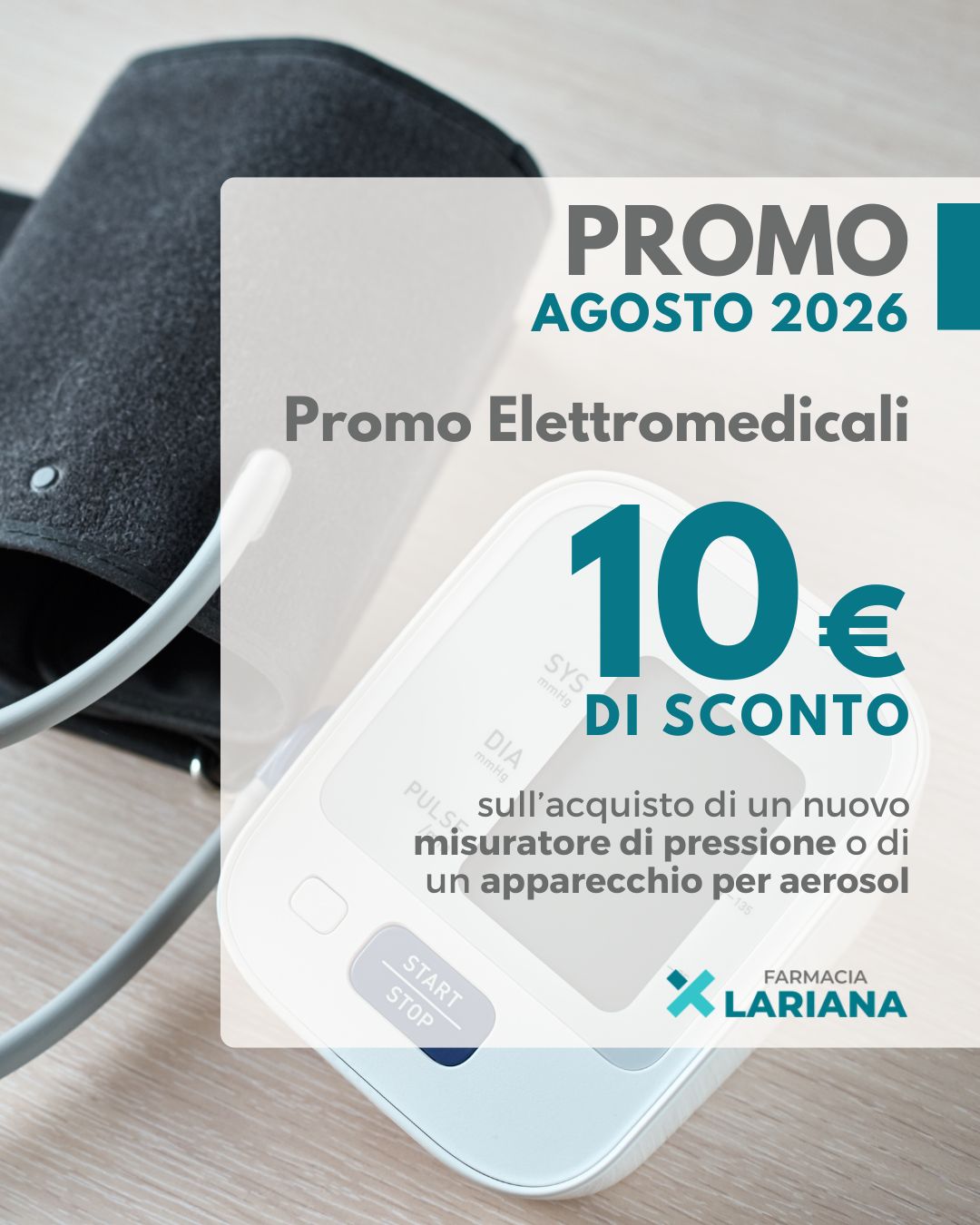 AGOSTO 2026 promo elettromedicali farmacia lariana